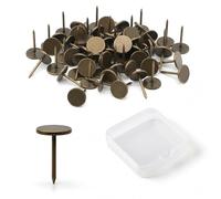 100Pcs Heavy Duty thumb tacks drawing pins wood tacks for wood drawing pins for notice board for fabric cork notice board home office pinboard DIY projects (Bronze)