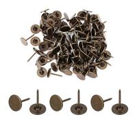 100pcs Heavy Duty Thumb Tacks, Flat Push Pins for Bulletin Board Upholstery Tacks Decorative Nails Thumbtacks for Wall Hanging Photos Home Furniture Sofa Crafts Office DIY Decor (Bronze)