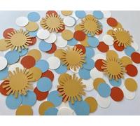 100PCS Here comes the son confetti - Here comes the son baby shower - muted suns confetti - sunshine baby shower - sun confetti