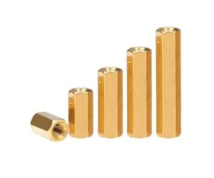 100pcs Hex Coupling Nuts, M2 Long Brass Nut Connectors 3 4 5 7 6 11 13 14mm Threaded Rod and Stud
