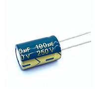100pcs High Frequency Low Impedance 250v 100UF 250v 100UF Aluminum Electrolytic Capacitor Size16*25mm Control circuit