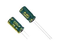 100PCS High frequency low resistance and high temperature resistant electrolytic capacitor 220UF 16V 6X12