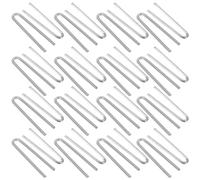 100pcs High Temperature Nichrome Jump Ring Hooks for Ceramic Artists | U-shaped Reusable Hardware, Polished Silver Finish, for Glass Pendants and Kiln Shelves