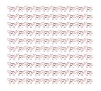 100Pcs Horse Shaped Paperclips, Cute and Interesting Bookmark Clips for Office Documents Craft Making Transparent Box (Red)