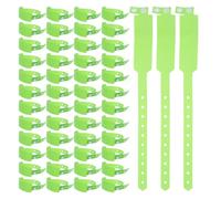 100pcs Hospital Identification Wristbands Green Plastic PVC | High-adhesion Coating and Thermal Coating, Scan-ready Labeling, Suitable for Nurses and Patient Admissions