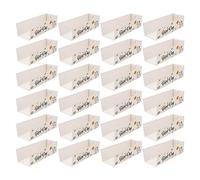 100pcs Hot Dog Trays Disposable Food Tray Snack Containers Box Holders for Parties - White Paper