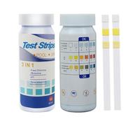 100Pcs Hot Tub 3 In 1 Test Strips, pH Test Strips, PH Tester for Drinking Water, Pool Water Testing Kit for Chlorine, PH and Total Alkalinity