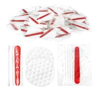 100Pcs Hotel Vanity Set, Individually Wrapped Hotel Amenities Bulk, Disposable Hygiene Kit with Cotton Pads, Cotton Swabs, Nail File for Hotels Makeup Toiletries..