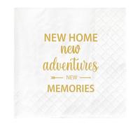 100Pcs Housewarming Gifts Napkins for New Home, Unique First Time House Owner Presents Gift Ideas for Men Women Couples, Housewarming Party Decoration Supplies Favors, 45x4.5In 2Ply
