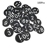 100Pcs ID Number Tags 10-100 Engraved Signs Small Round Labels for Clothing Live Warehouse Number