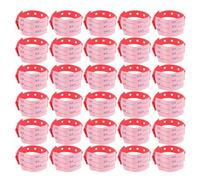 100pcs Identification Wristbands with Write-on Surface and Snap Lock | PVC Vinyl Build, Red Colour Coding, Adult Wrists, Clinic Intake and Operating Rooms