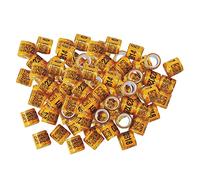 100pcs Identify Dove Rings Aluminium Plastic Leg Rings Pigeons Bands Orange