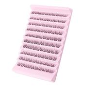 100Pcs Individual Cluster DIY Extension colourful Volume Thin Soft Comfortable(Color:,Size:2SET_M)