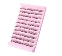 100Pcs Individual Cluster DIY Extension colourful Volume Thin Soft Comfortable(Color:,Size:2SET_M)