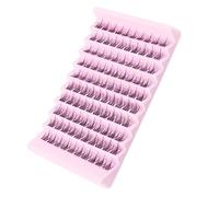 100Pcs Individual Cluster DIY Extension colourful Volume Thin Soft Comfortable(Color:,Size:2SET_M)