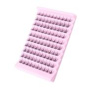 100Pcs Individual Cluster DIY Extension colourful Volume Thin Soft Comfortable(Color:,Size:2SET_M)