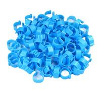 100PCS Inner Diameter 16/18/20/25mm 7 Colors Plastic Open Type Buckle Chicken Duck Goose Foot Ring Poultry Farming Equipment(Blue 100PCS,20mm)