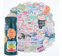 100pcs Inspirational Stickers for Water Bottle Motivational Stickers for Adults Teen Kid Teacher Laptop Positive Quote Vinyl Sticker Waterproof Christian Easter Gift for Journal Scrapbook Vision Board