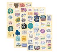 100pcs Inspirational Stickers Pack, Colourful Motivational Stickers for Scrapbooking, Teacher Prizes for Kids, Ideal Laptop and Journal Decoration