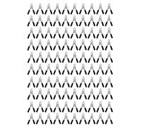 100PCS Insulated Clip, Electric Test Clamp with PVC Insulating Sheath, Process Elasticity Safety Test Clamp for Experimental Test Wire, 20A Maximum Current with Stron (Black)