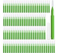 100PCS Interdental Brushes Green, Soft Dental Brushes and Mini Toothpicks in Between Oral Hygiene Cleaning Tool, for Home and Travel, 0.6mm - Green