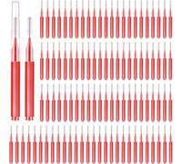 100PCS Interdental Brushes Red, Dental Brushes Tooth Picks Brush for Oral Care, Toothbrush Picks Between Teeth for Effective Cleaning - 0.5mm Ultra-Fine Brush Heads