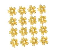100pcs Iron Five Leaf Double Layer Flower Shape Spacer Flower Charms for | 100pcs DIY Hairpin Craft Brooch Jewelry Decoration Supplies Festive Chic Casual Hairband Accessories