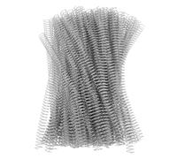 100Pcs Iron Spiral Binding Coils 14.3mm 9/16in, 4:1 Pitch 48 - Ring Binding Spirals with 115 Sheet Capacity for A4 Letter Size Paper, 360° Lay - Flat Design (Silver)