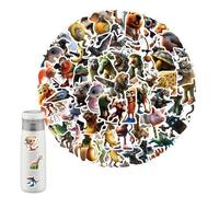 100PCS Italian Brainrot Stickers, Tralalero Tralala Stickers Tung Tung Sahur, Waterproof Reusable Colorful Pvc Animal Sticker Wall Decor For Water Bottle Scrapbook Laptop Skateboard Computer (A-Black)