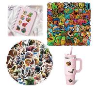 100PCS Italian Brainrot Stickers, Tralalero Tralala Stickers Tung Tung Sahur, Waterproof Reusable Colorful PVC Italian Animal Sticker Wall Decor for Water Bottle Scrapbook Laptop Skateboard(B)