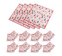 100pcs Italian Christmas Paper Napkins 2-Layer Square Red Disposable