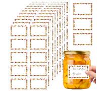 100Pcs Jam Jar Labels Self Adhesive Jar Labels Waterproof Removable Writeable Pantry Label Easy Peel Surface for Spice Jars Jam Jars Kitchen Canning & Freezer Containers