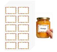 100Pcs Jam Labels for Jars Jam Jar Labels Self Adhesive Labels for Jars Jam Labels Easy Peel for Kitchen Preserves Chutney Glass Jars Bottles Waterproof Writeable