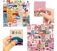 100pcs Japanese Travel Stickers - Vinyl Scrapbook Stickers with Mount Fuji, Sushi & Sakura Designs for Luggage Suitcases, Journals, Water Bottles - Travel Stickers for Japan Enthusiasts