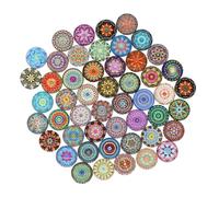 100Pcs Jewelry Making Glass Cabochons 12mm Mosaics Printed Glass Dome Cabochons