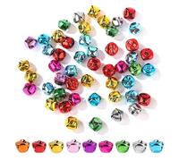 100pcs Jingle Bells for Crafting, 0.79in Multicolored Christmas Bells DIY Small Bells for Crafts 7 Colors Decorative Metal Bells for Holiday Festival Home Party Decorations