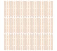 100pcs Jumbo Birch Wood Ice Pop Sticks with Five Pre-drilled Holes | Natural Beige Finish, Rounded Edges and Smooth Surface, for Beads, Silicone Molds, Classroom Stem Builds
