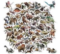 100pcs Jurassic Dinosaur Stickers for Kids, Graffiti Colorful Waterproof Vinyl Animals Decals for Laptop Skateboard Bike Guitar Laggage Bicycle