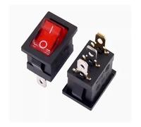 100PCS KCD1-101 Switch ON-OFF KCD1 15 * 21mm 2Pin3/4Pin Ship Type Switch 6A 250V 10A 125V 15X21 Rocker Switch Power Switch 21X15MM IDGTTLDF(3P ON-OFF Red light)