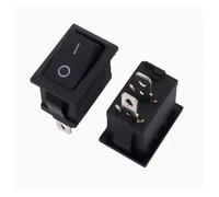 100PCS KCD1-101 Switch ON-OFF KCD1 15 * 21mm 2Pin3/4Pin Ship Type Switch 6A 250V 10A 125V 15X21 Rocker Switch Power Switch 21X15MM IDGTTLDF(2Pin ON-OFF Black)