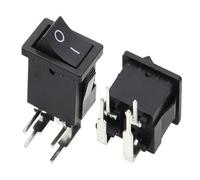 100PCS KCD1-101 Switch ON-OFF KCD1 15 * 21mm 2Pin3/4Pin Ship Type Switch 6A 250V 10A 125V 15X21 Rocker Switch Power Switch 21X15MM IDGTTLDF(4Pin ON-OFF L-type)