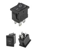 100pcs KCD1 Boat Rocker Switch 4Pin 2Pin 3Pin 21 * 15mm ON-OFF Black 6A/250V 10A/125V AC With Red Green Light Switch IDGTTLDF(Black 4Pin,100 PCS)