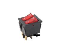 100PCS KCD2-2101N 15A 250VAC DPST 6 Pin ON OFF Lighted Rocker Switch With Dual Button IDGTTLDF(Green LED,ON-OFF_12V)