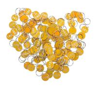 100Pcs Key Tags Number from 1 to 100 Sauna Storage Bathroom Plate Alloy Hand Hanging(Yellow)