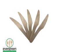 (100pcs Knives) Biodegradable Wooden Cutlery - Knives, Forks, Spoons - Pack of 100