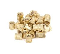 100PCS Knurled Nuts, 3D Printed Brass Nuts, Threaded Insert Nuts, Knurled Hot Insert Nuts, Injection Molded Copper Nuts for Printed Parts Automotive Plastic Housings