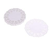 100pcs Lace Paper Mats, Round Coasters, Placemat Coaster Pads Wedding Party Table Gift - 8.8cm / 3.46in