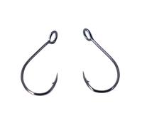 100pcs Large Eye Circle Fishing Hooks Barbed Carbon Steel for Lakes