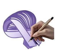 100pcs Large Purple Donation Paper Ribbon Cutouts - Awareness Paper Ribbon Decorations - Donation to Support Alzheimer's, Domestic Abuse, Epilepsy, & Other Causes