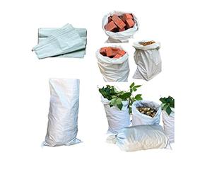 100pcs Large Rubble Bags Sacks for sand soil rubbish parcel mail building material yard waste disposal, Garden waste bags flood protection & storage, Size 100cm x 60cm